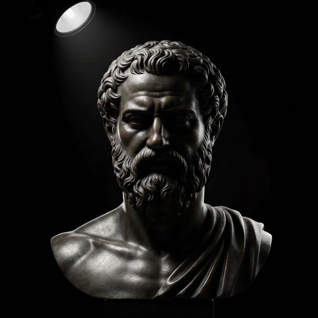 Classical Greek philosopher statue - Aristotle